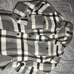 Plaid Button-Up Jacket